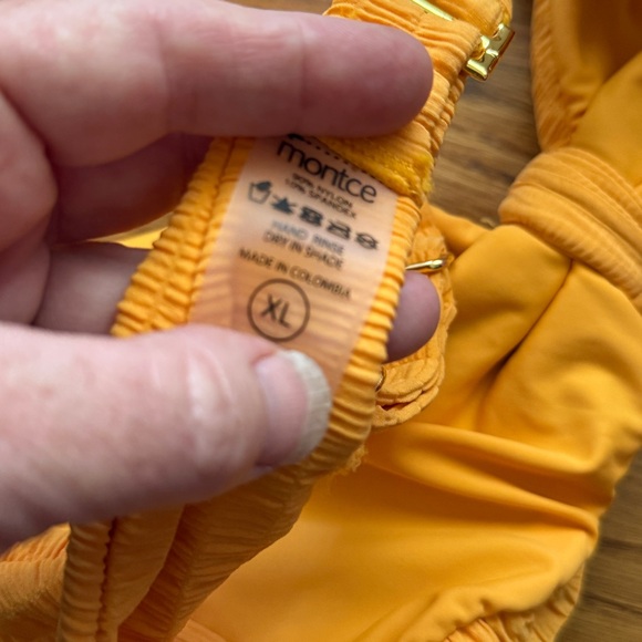 Montce yellow texture beach bikini set New XL - Picture 10 of 10